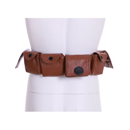 Adjustable Brown Utility Belt for Cosplay Costumes - Perfect Adult Accessory with Multiple Pockets-Astricos