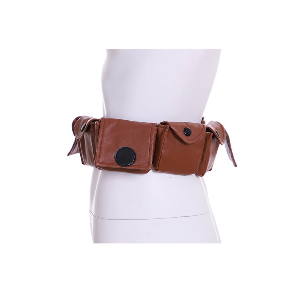 Adjustable Brown Utility Belt for Cosplay Costumes - Perfect Adult Accessory with Multiple Pockets-Astricos