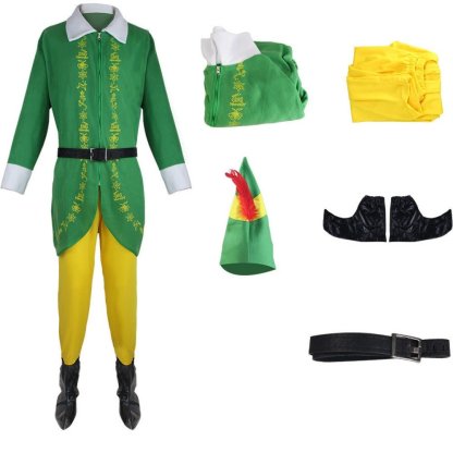 Buddy The Elf Costume for Men - Full Set Movie-Inspired Cosplay for Halloween & Christmas-Astricos