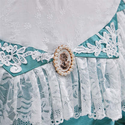 Victorian Off-Shoulder Green Dress - Elegant Anime Cosplay Costume | Astricos-Astricos