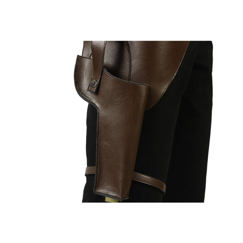 Han Solo Cosplay Costume - Premium Suede Jacket & Leather Belt Set for Star Wars Fans-Astricos