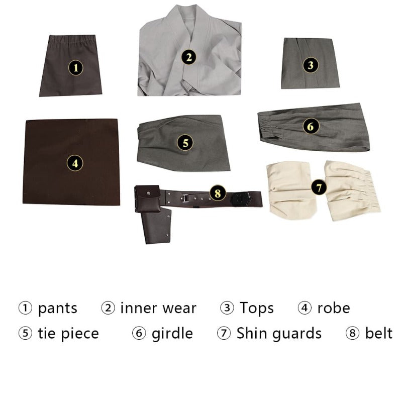 Premium Obi-Wan Kenobi Cosplay Costume Full Set - Jedi Knight Cloak for Halloween & Carnival-Astricos
