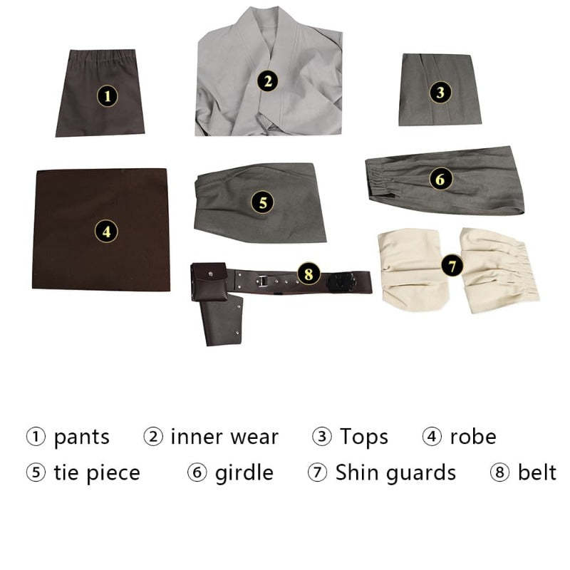 Premium Obi-Wan Kenobi Cosplay Costume Full Set - Jedi Knight Cloak for Halloween & Carnival-Astricos