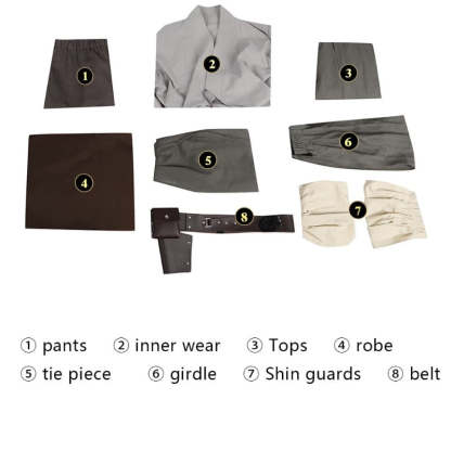 Premium Obi-Wan Kenobi Cosplay Costume Full Set - Jedi Knight Cloak for Halloween & Carnival-Astricos