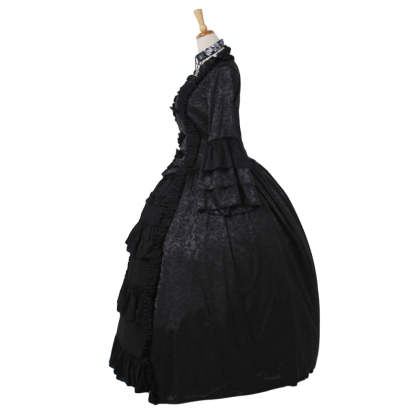 Gothic Victorian Strawberry Lolita Dress - Elegant Black Cosplay Costume for Anime Fans-Astricos