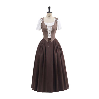 Outlander Brown Suit Skirt Cosplay Costume – Authentic & Detailed Replica for Fans-Astricos