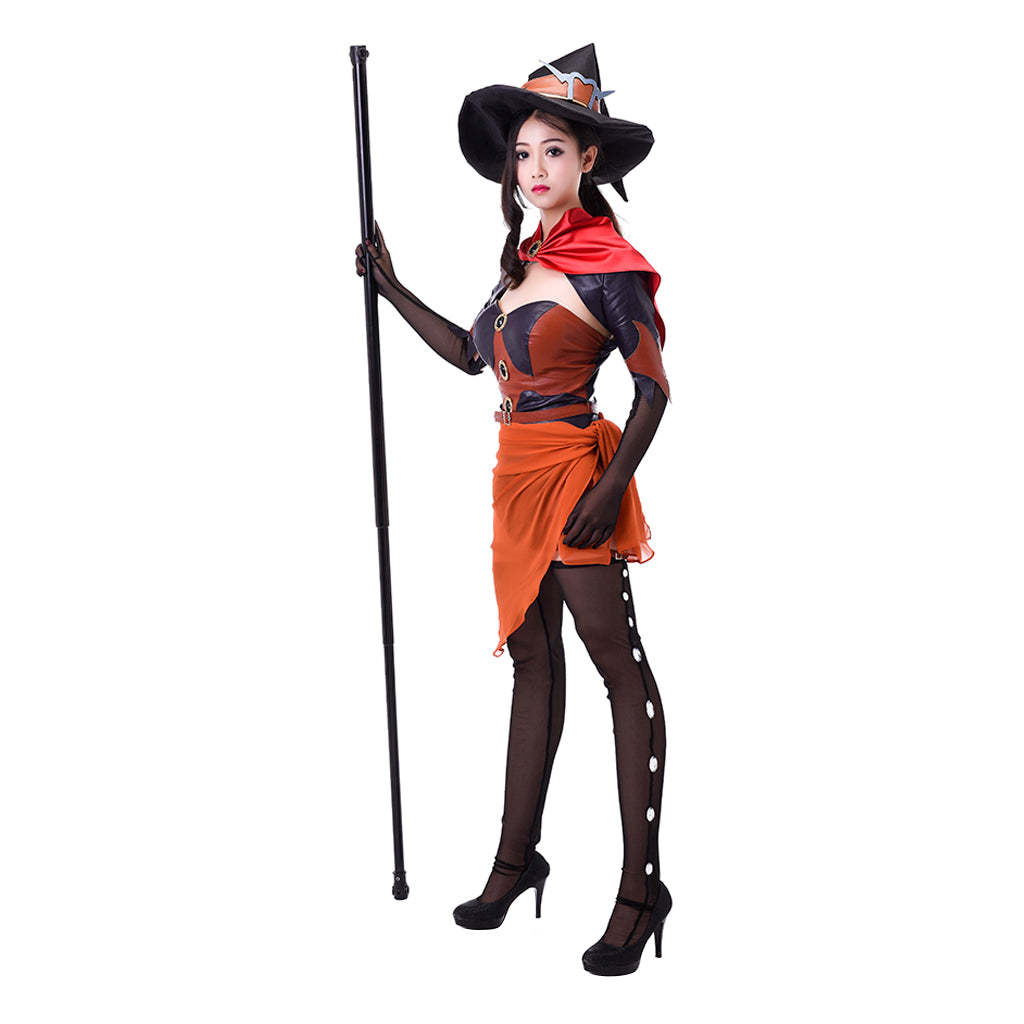 Legend Mercy Angela Ziegler Witch Skin Cosplay Costume | Overwatch Game Series-Astricos