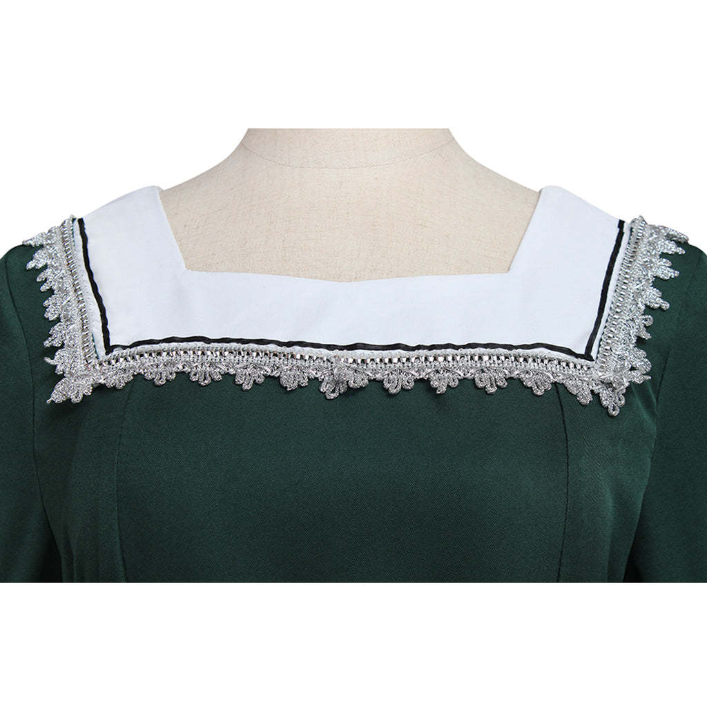 Medieval Palace Princess Green Dress - Renaissance Victorian Cosplay Costume for Women-Astricos