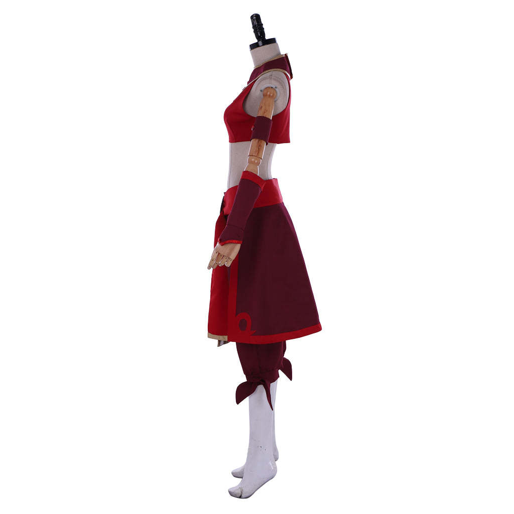 Kyoshi Warriors Suki Fire Nation Cosplay Costume - Avatar: The Last Airbender-Astricos