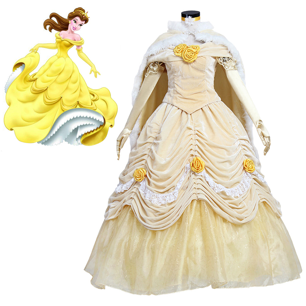 Beauty and the Beast Belle Cosplay Costume | Princess Dress for Halloween & Cosplay-Astricos