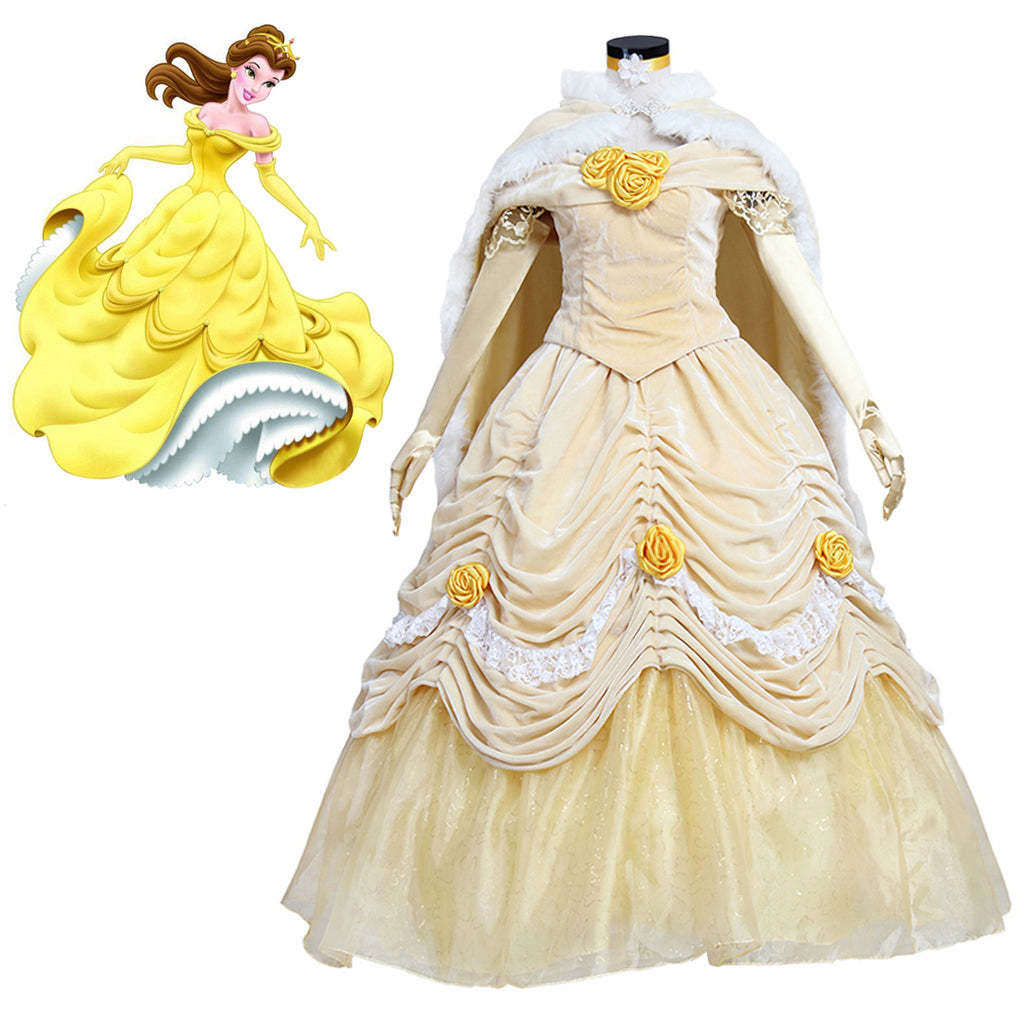 Beauty and the Beast Belle Cosplay Costume | Princess Dress for Halloween & Cosplay-Astricos