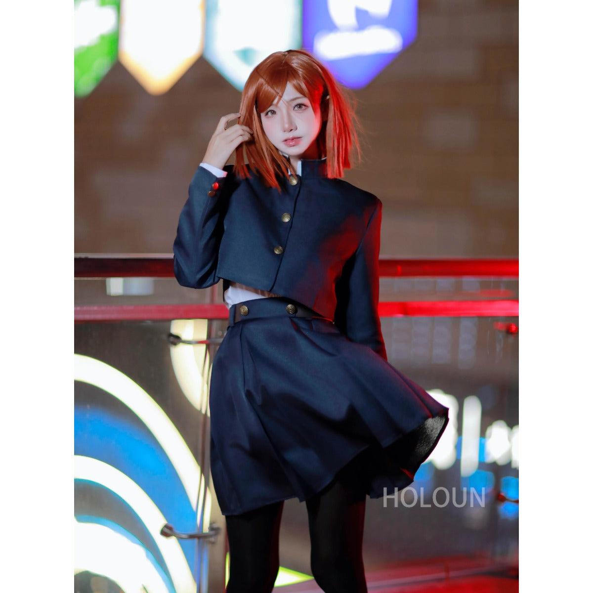 Jujutsu Kaisen Nobara Kugisaki Cosplay Costume Set - Wig, Jacket, Skirt | Astricos-Astricos