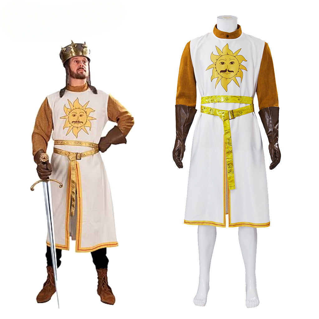 King Arthur Royal Costume for Men - Medieval Halloween Cosplay Outfit-Astricos