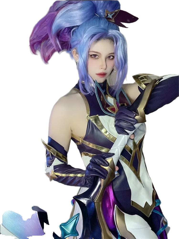 Star Guardian Akali Cosplay Costume for Women - Sexy LOL Game Outfit for Halloween & Christmas Parties-Astricos