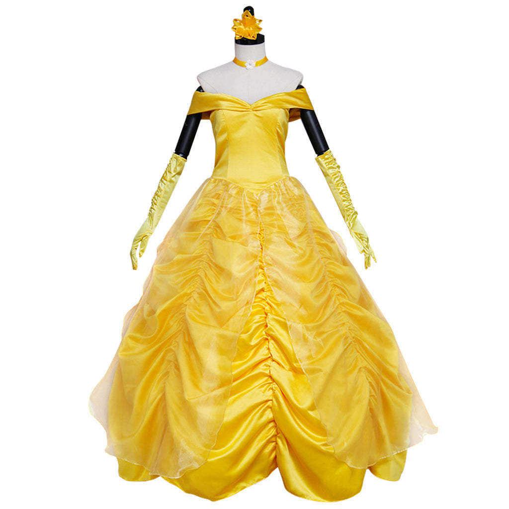 Beauty and the Beast Belle Cosplay Costume | Princess Dress for Halloween & Cosplay-Astricos