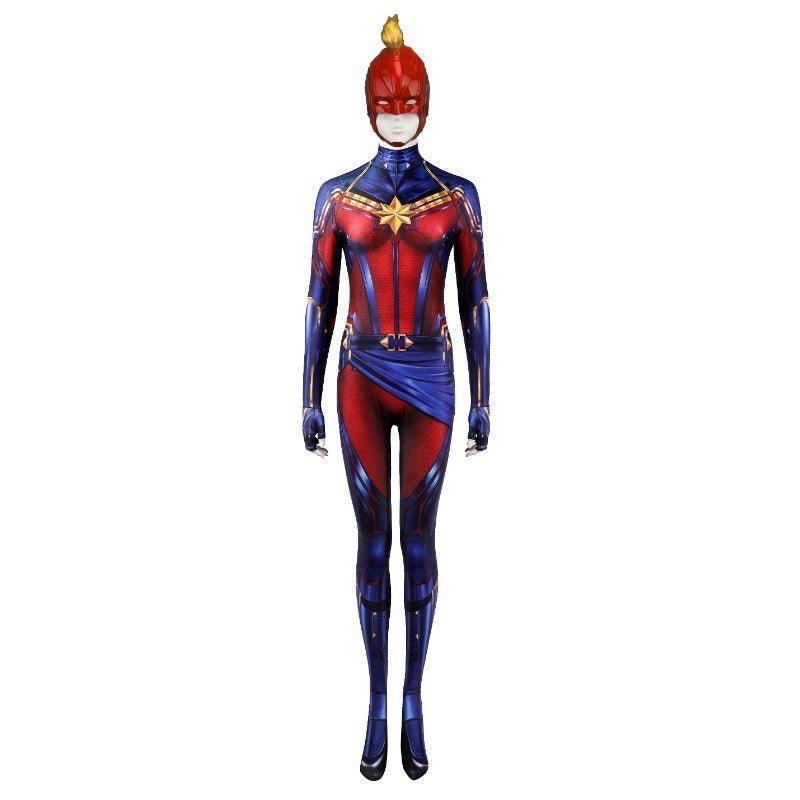 Captain Marvel Carol Danvers HD Printed Cosplay Jumpsuit - Avengers Endgame Costume-Astricos