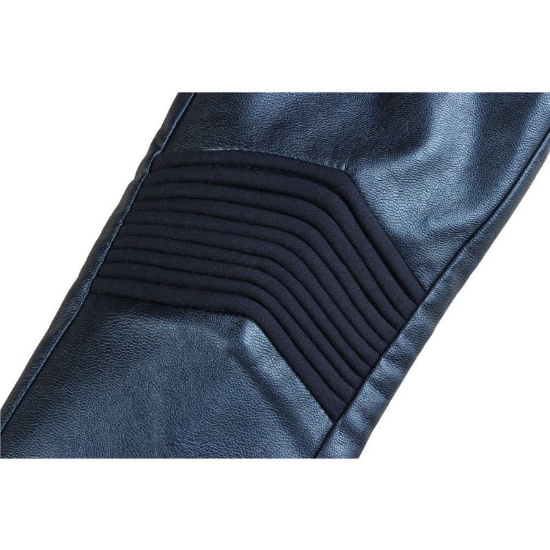 Captain Marvel Metallic Blue PU Leather Cosplay Costume – Official Marvel Outfit-Astricos