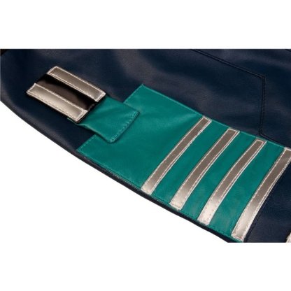 Captain Marvel Starforce Turquoise PU Leather Cosplay Costume | Astricos-Astricos