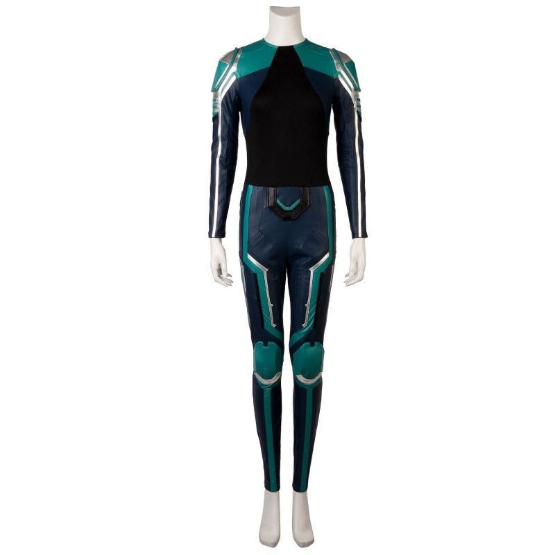 Captain Marvel Starforce Turquoise PU Leather Cosplay Costume | Astricos-Astricos