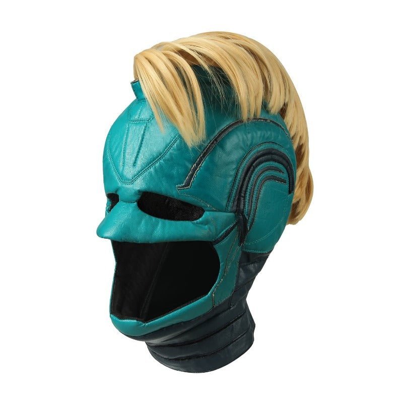 Captain Marvel Starforce Turquoise PU Leather Cosplay Costume | Astricos-Astricos