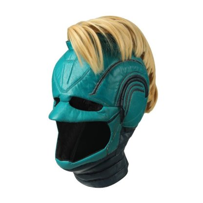 Captain Marvel Starforce Turquoise PU Leather Cosplay Costume | Astricos-Astricos