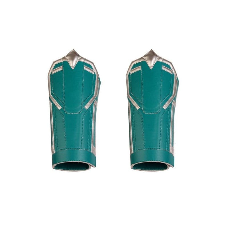 Captain Marvel Starforce Turquoise PU Leather Cosplay Costume | Astricos-Astricos