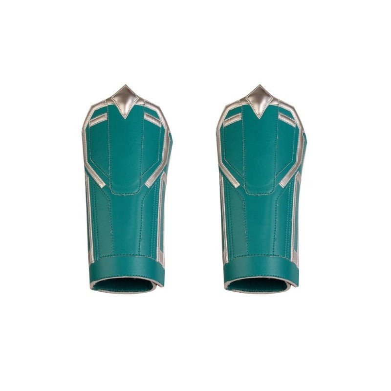Captain Marvel Starforce Turquoise PU Leather Cosplay Costume | Astricos-Astricos