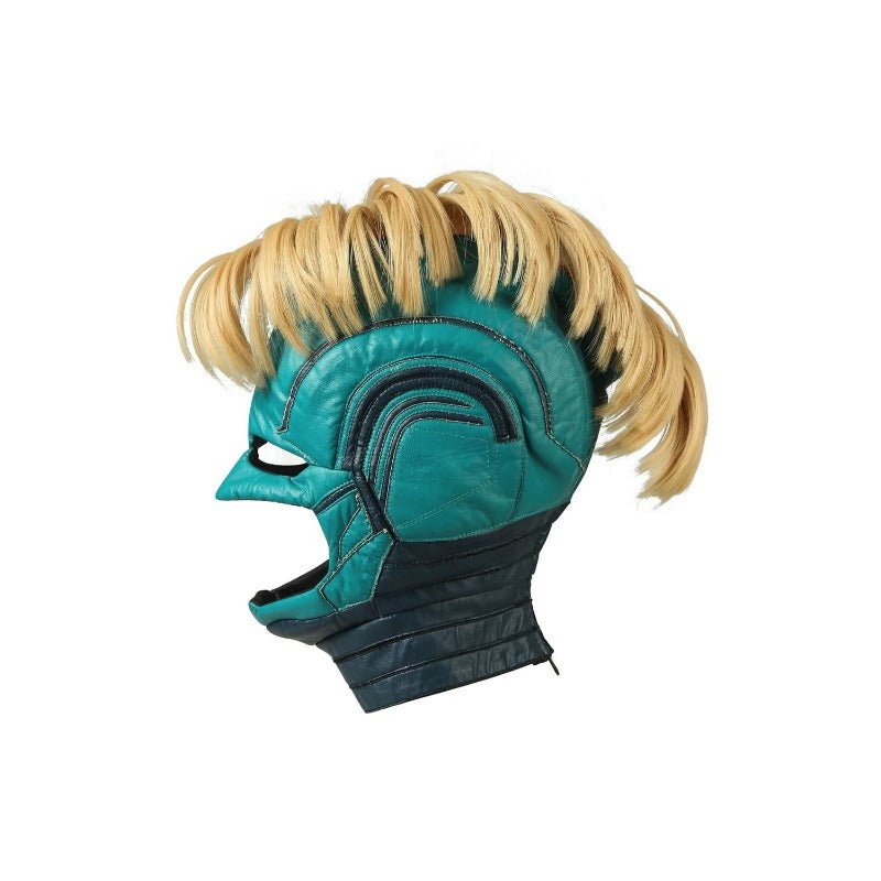 Captain Marvel Starforce Turquoise PU Leather Cosplay Costume | Astricos-Astricos