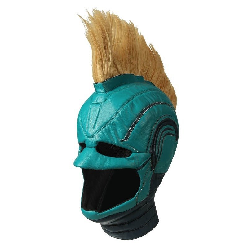 Captain Marvel Starforce Turquoise PU Leather Cosplay Costume | Astricos-Astricos