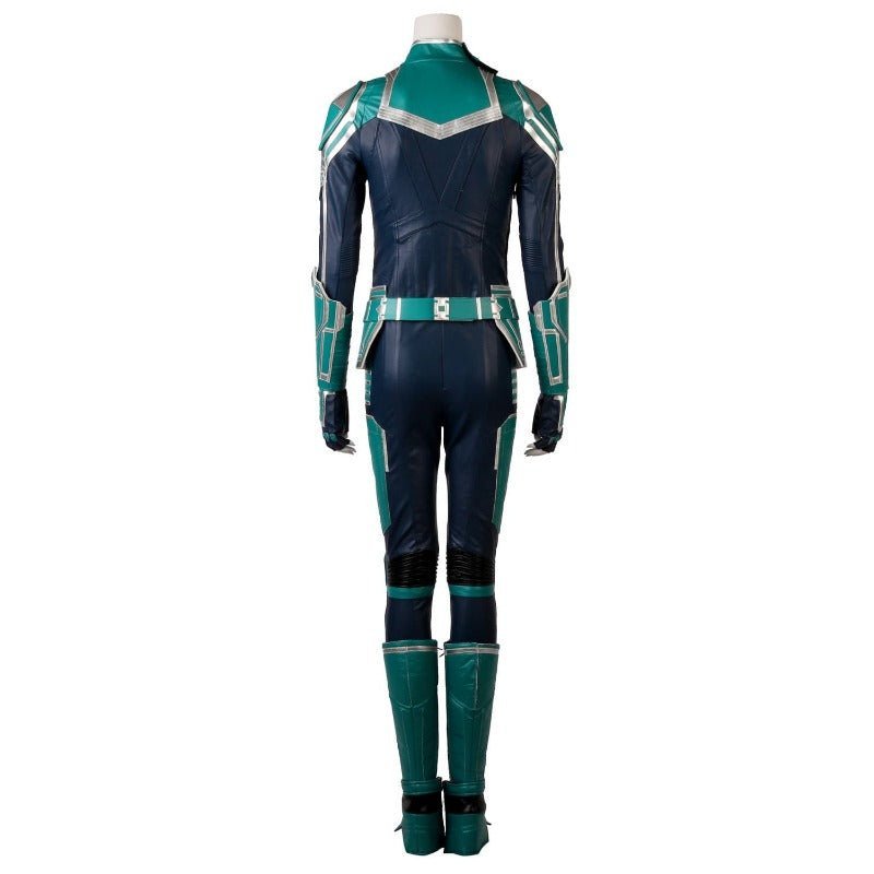 Captain Marvel Starforce Turquoise PU Leather Cosplay Costume | Astricos-Astricos