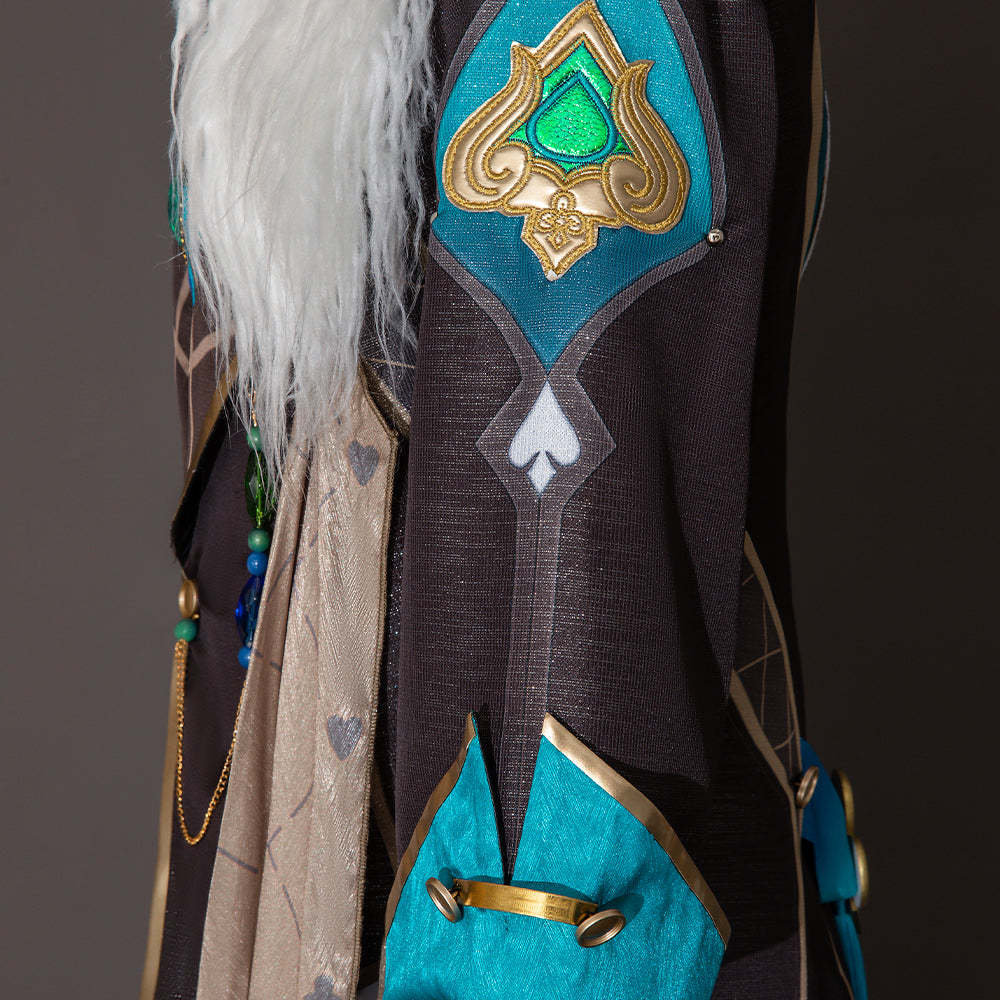 Honkai Star Rail Aventurine Cosplay Costume Wig & Earrings Set | Authentic Game Cosplay Accessories-Astricos