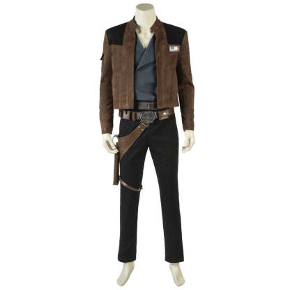 Han Solo Cosplay Costume - Premium Suede Jacket & Leather Belt Set for Star Wars Fans-Astricos