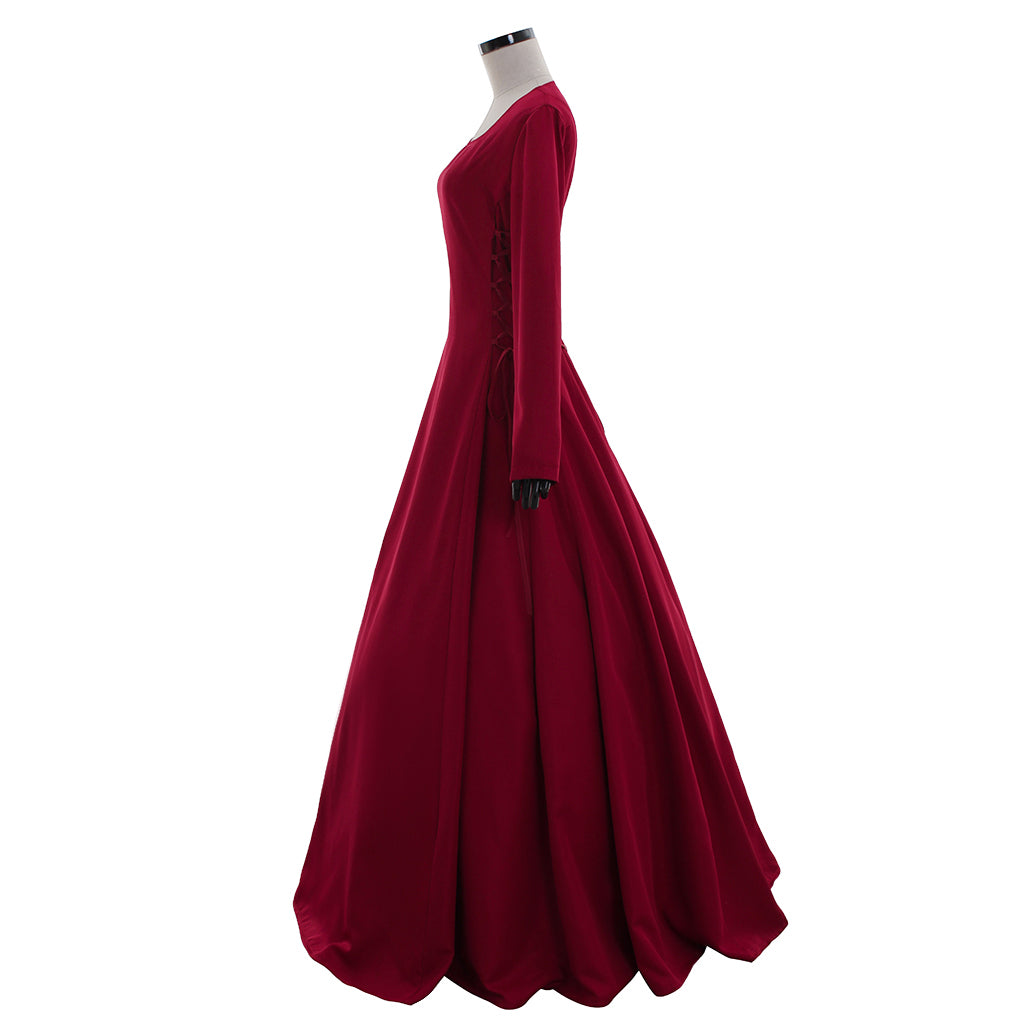 Gothic Victorian Red Dress for Women | Renaissance Elegant Prom & Halloween Party Costume-Astricos