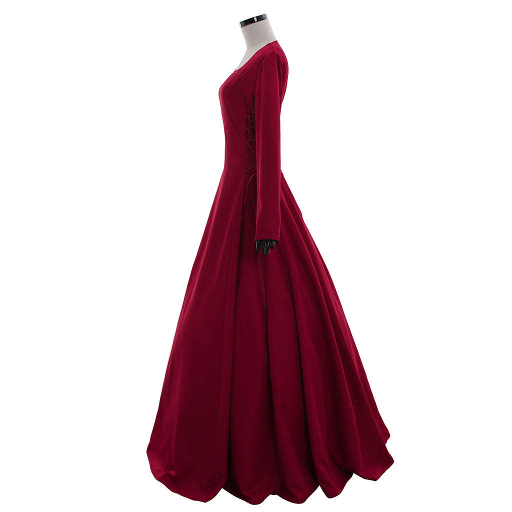 Gothic Victorian Red Dress for Women | Renaissance Elegant Prom & Halloween Party Costume-Astricos
