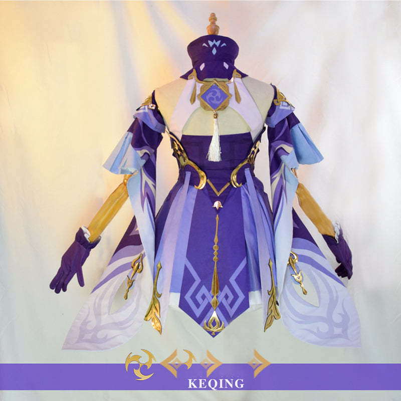 Genshin Impact Keqing Cosplay Costume - Purple Outfit for Women | Astricos-Astricos