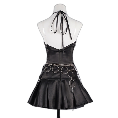 Utau Hoshina Cosplay Dress Black Stage Costume Anime Cosplay Outfit-Astricos