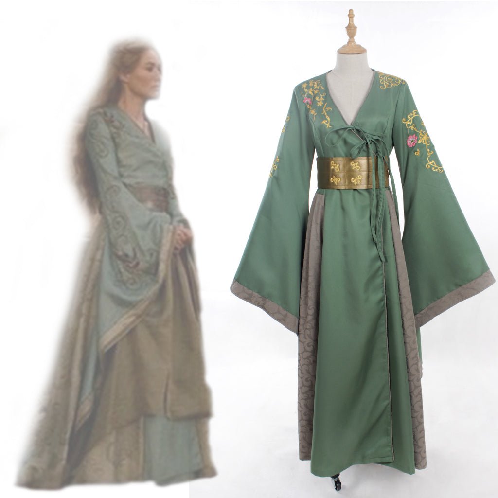 Cersei Lannister Green Dress Adult Costume | Women's Game of Thrones Cosplay Outfit-Astricos