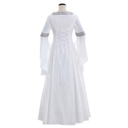 White Medieval Dress Renaissance Princess Costume | Elegant Cosplay & Wedding Gown-Astricos