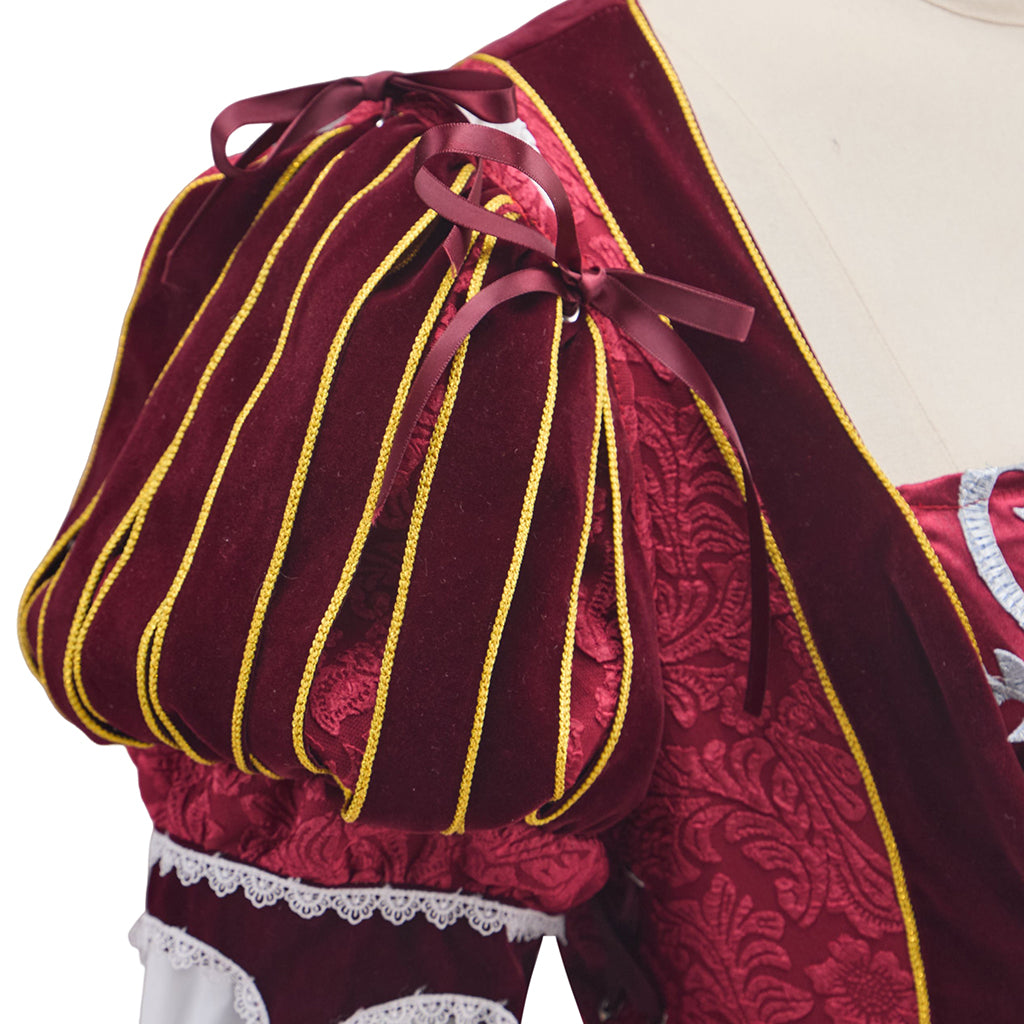 Tudor Dynasty Rose Pink Dress Cosplay Costume - Authentic Historical Outfit-Astricos