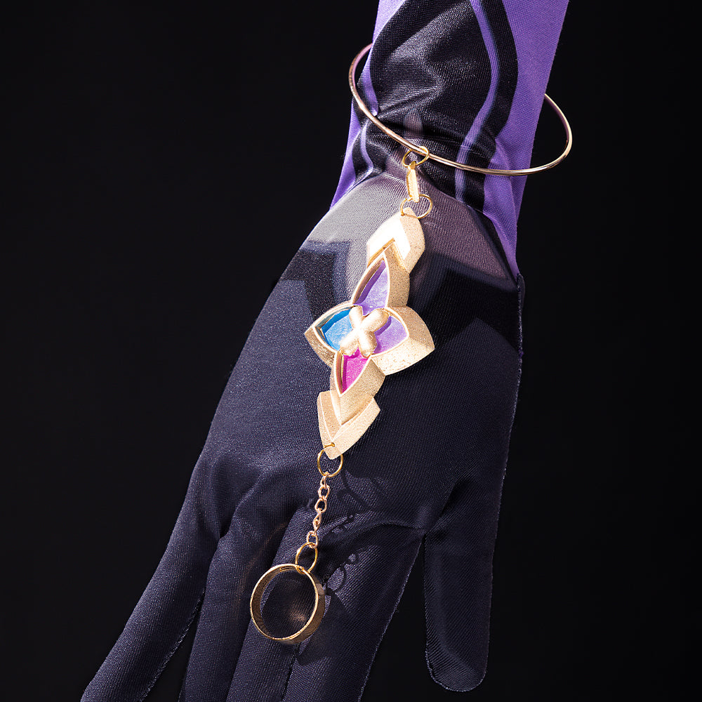 Honkai Star Rail Black Swan Cosplay Costume - Purple Dress & Wig Set | Astricos-Astricos