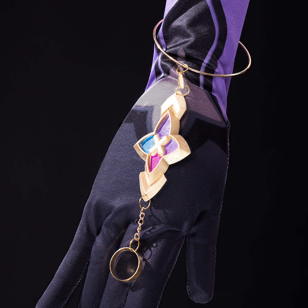 Honkai Star Rail Black Swan Cosplay Costume - Purple Dress & Wig Set | Astricos-Astricos