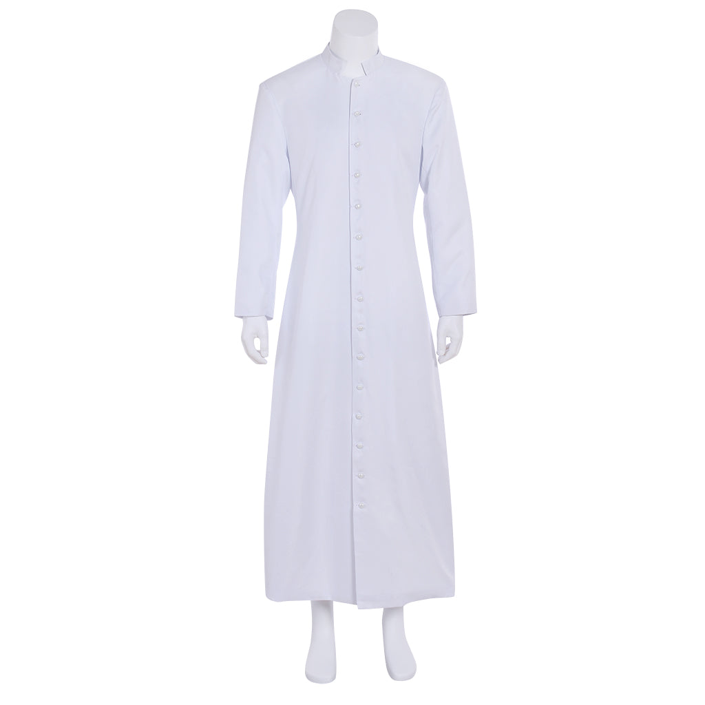 Authentic Men's Clergy Robes Cassock - Church Priest Costume with Standing Collar-Astricos
