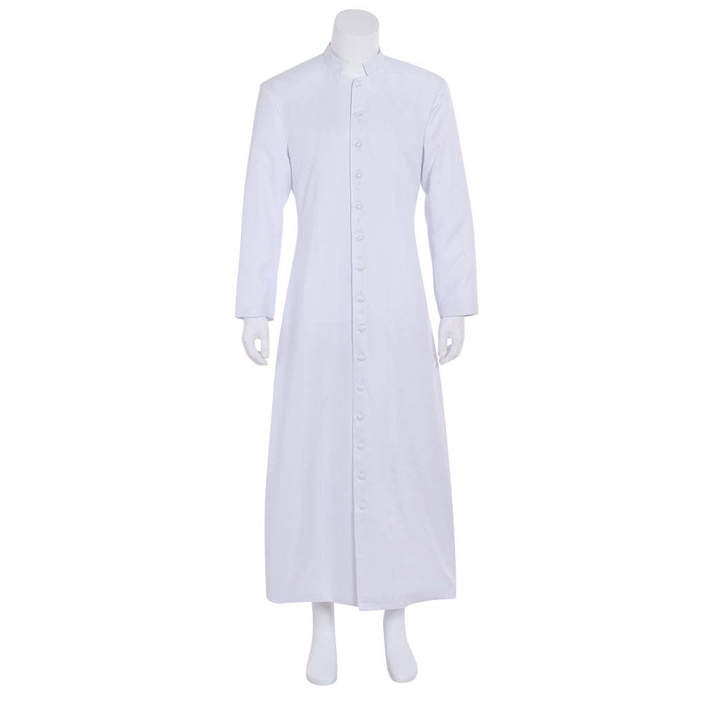 Authentic Men's Clergy Robes Cassock - Church Priest Costume with Standing Collar-Astricos
