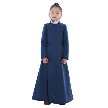 Pure Blue Choir Cassock Cosplay Costume for Kids - Religious & Liturgical Theme-Astricos