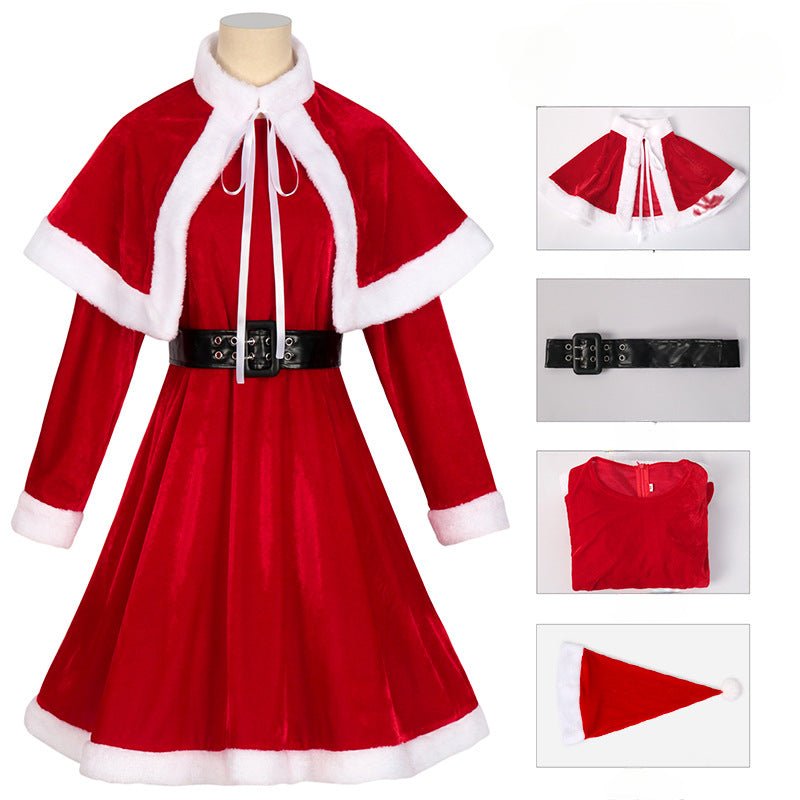 Festive Christmas Uniform Set - Complete Cosplay Costume for Holiday Events-Astricos