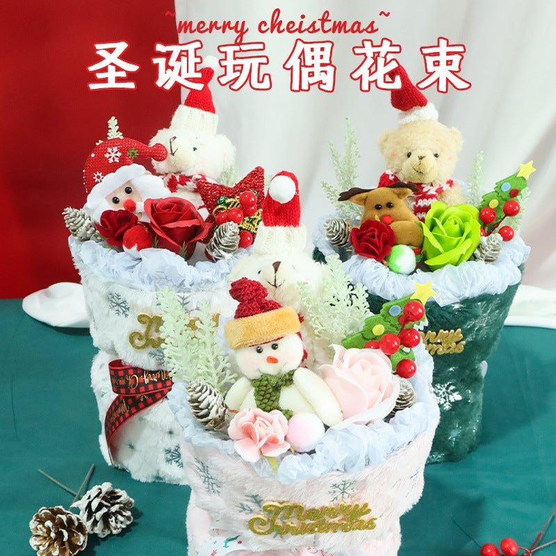 Christmas Soap Flower Bouquet & Halloween Plush Gift – Unique Cosplay Costume Accessories-Astricos