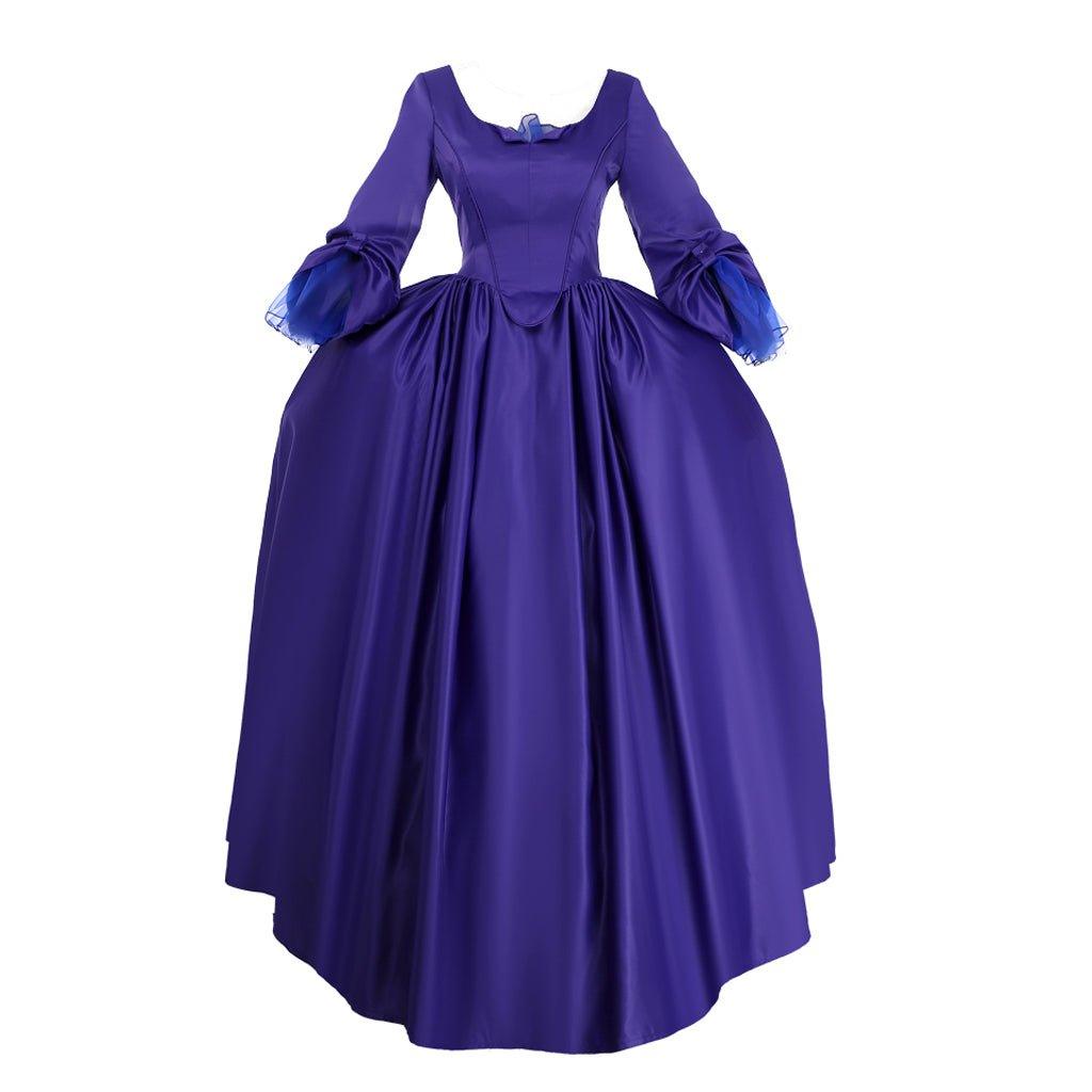 Outlander Claire Violet-Blue Medieval Ball Gown Cosplay Costume for Halloween-Astricos