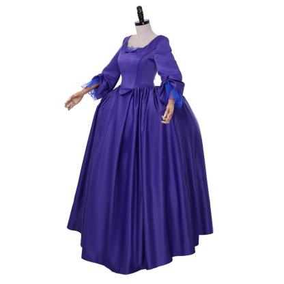 Claire Fraser Blue Ball Gown Cosplay Costume Dress | Outlander Historical Outfit-Astricos