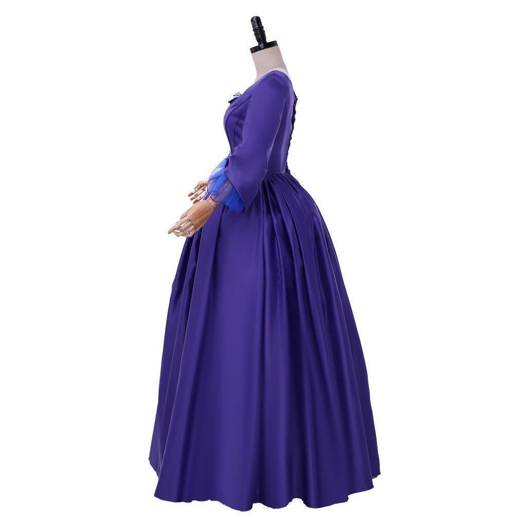 Claire Fraser Blue Ball Gown Cosplay Costume Dress | Outlander Historical Outfit-Astricos