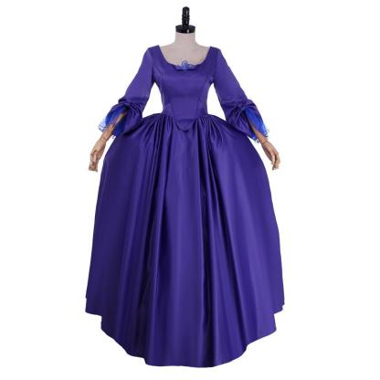 Claire Fraser Blue Ball Gown Cosplay Costume Dress | Outlander Historical Outfit-Astricos